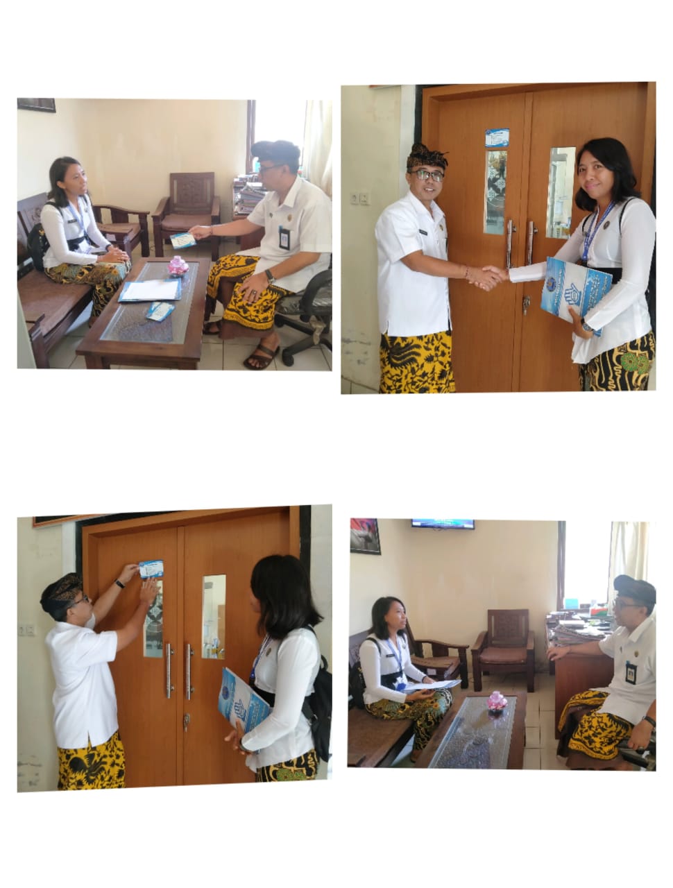 Desiminasi Informasi melalui pemasangan stiker Desiminasi Informasi melalui pemasangan stiker