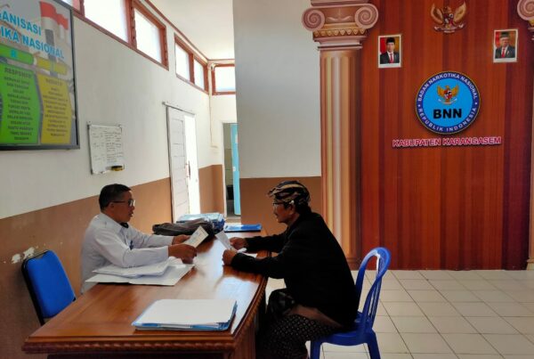 Koordinasi Terkait Penyusunan Perarem Anti Narkoba di Ruang Kerja BNNK Karangasem