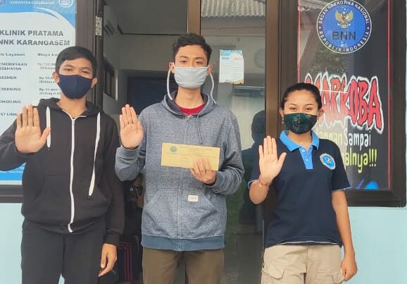 Kampanye P4GN dengan klien yang Mencari SKHPN di Klinik Pratama BNNK Karangasem