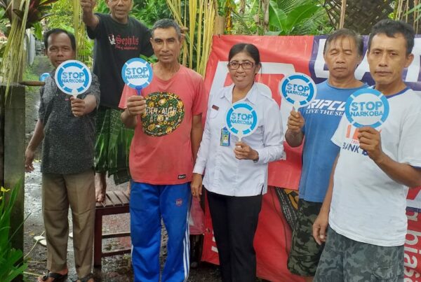 BNNK Karangasem melaksanakan sosialisasi penguatan P4GN dengan tatap muka langsung.