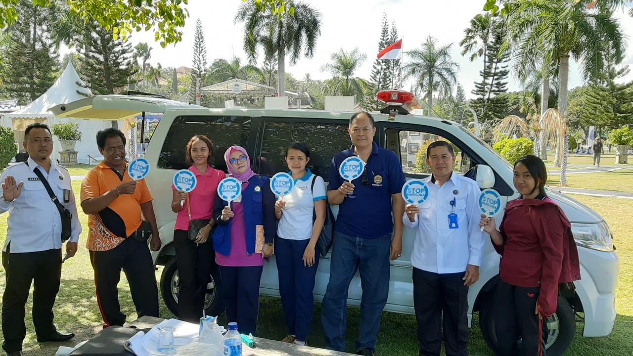 Deseminasi sosialisasi Informasi P4GN melalui media konvensional tatap muka langsung kepada Pegawai Puskesmas Karangasem II untuk mewujudkan Karangasem bebas dari peredaran Gelap Narkoba