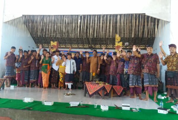 Sinergitas PEMDA Bagian Kesra dengan BNNK Karangasem melaksanakan Giat Sosialisasi Pembinaan Kemiskinan Kultur di Kecamatan Manggis Kab.Karangasem