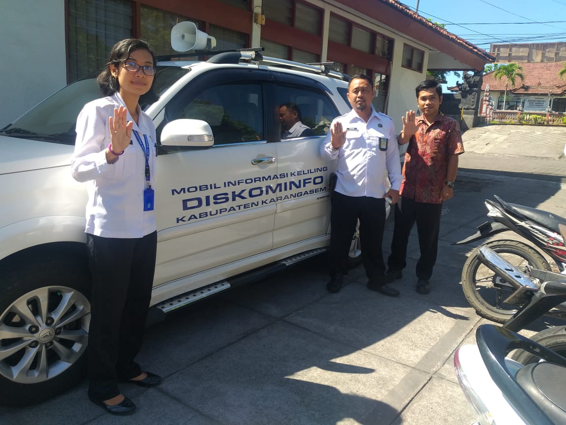 Sosialisasi Bahaya Penyalahgunaan Narkoba melalui Mobil Keliling Kerjasama dengan Diskominfo Karangasem