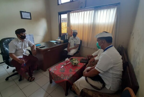Koordinasi terkait jadwal Video Conference dengan Bagian Adpem Setda Kab. Karangasem di Kantor Adpem Setda Kab. Karangasem