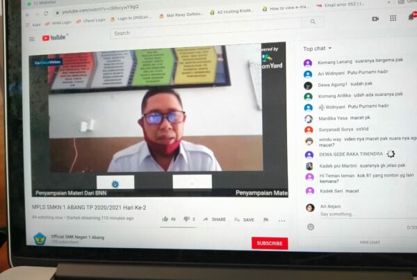 Diseminasi Informasi Melalui Insert Konten secara Virtual yang Disinkronkan dengan Kegiatan MPLS SMK N 1 Abang