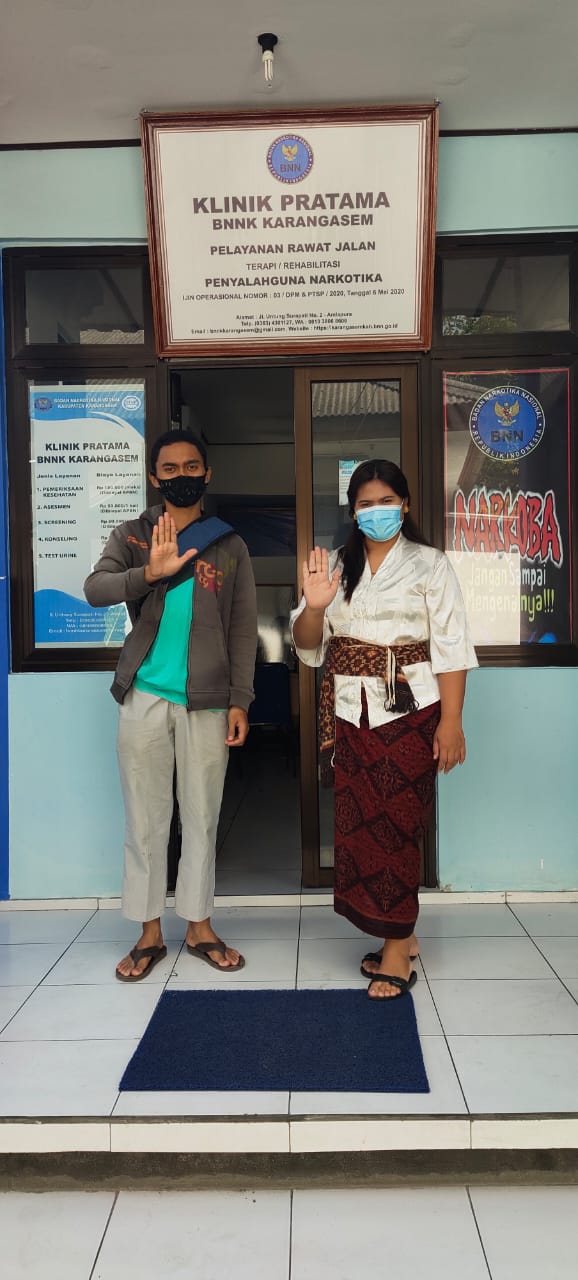 Kampanye P4GN dengan tetap mengutamakan protokol Kesehatan di Klinik Pratama BNNK Karangasem