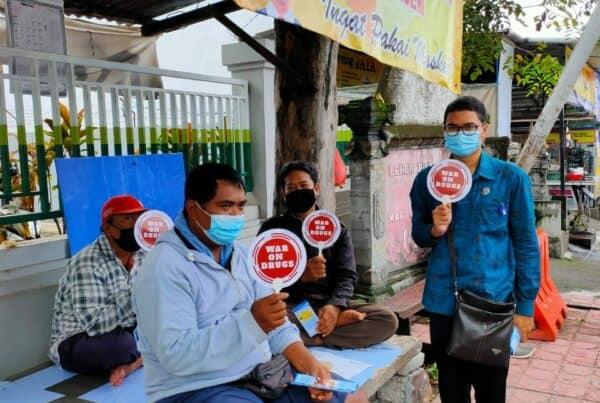 Sosialisasi P4GN di Pangkalan Ojek Area Jl. Bhayangkara Amlapura