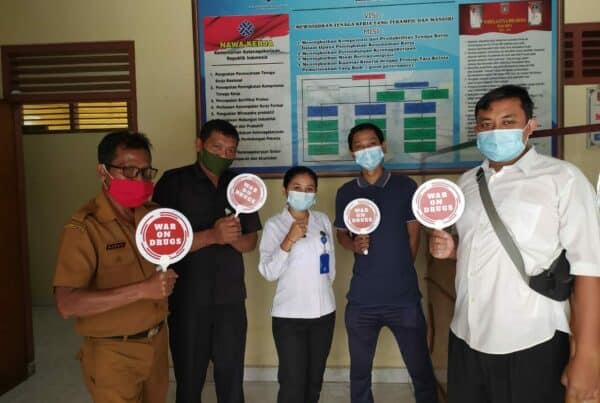 Kampanye Semangat War On Drugs di Dinas Ketenagakerjaan Kab. Karangasem