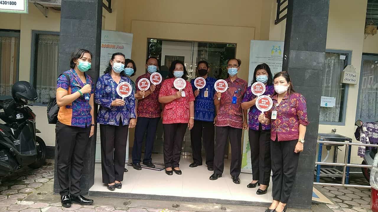 Kampanye Semangat War On Drugs di Kantor Dinas Pemberdayaan Perempuan dan Perlindungan Anak Kab. Karangasem