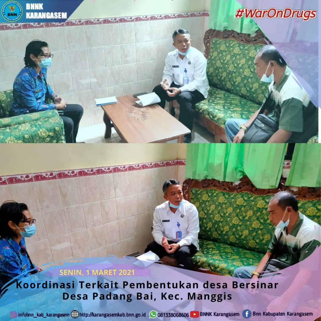 Koordinasi dalam Rangka Pembentukan Desa Bersinar di Kantor Desa Padang Bai Koordinasi dalam Rangka Pembentukan Desa Bersinar di Kantor Desa Padang Bai