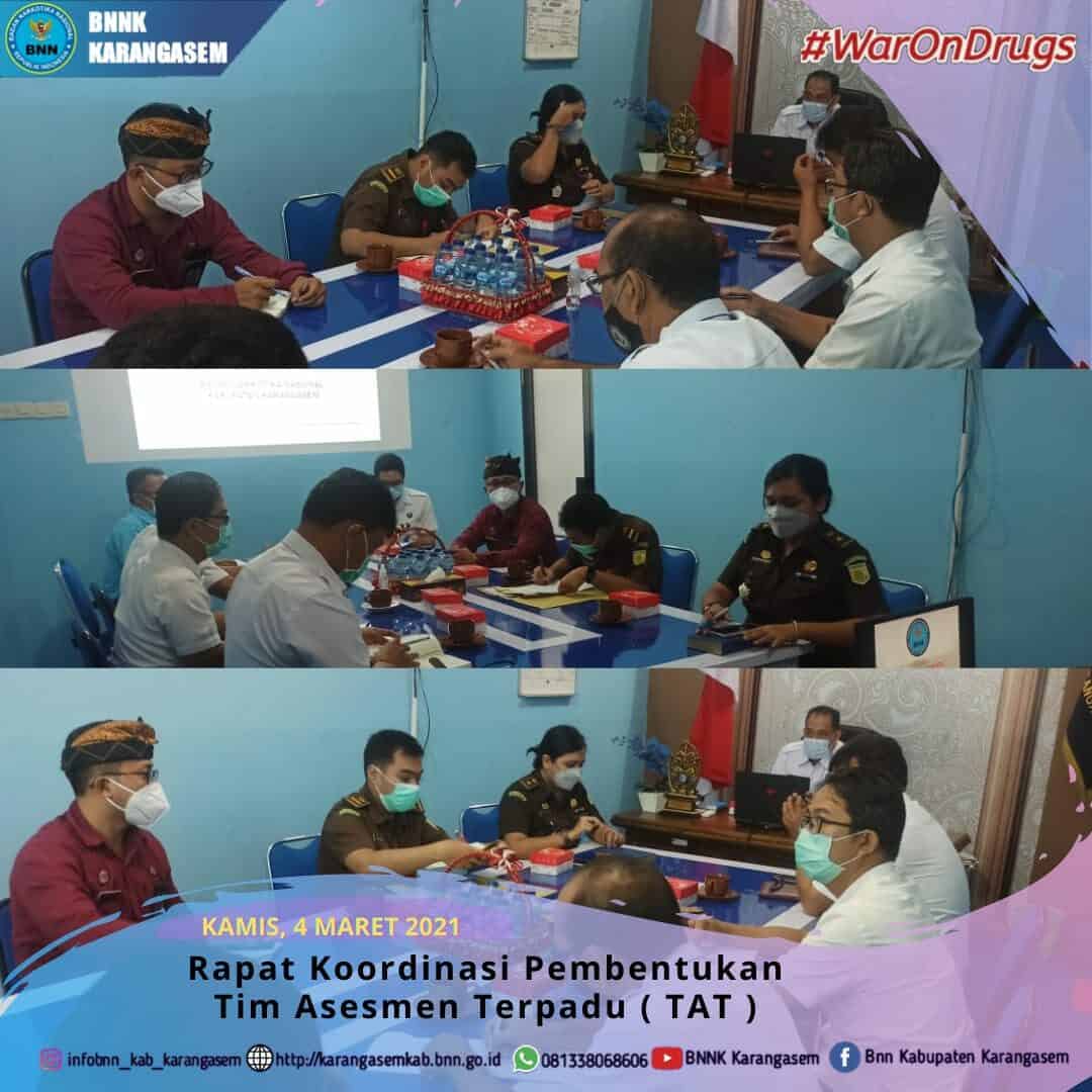 Rapat Koordinasi Pembentukan Tim Asesmen Terpadu (TAT) di BNNK Karangasem