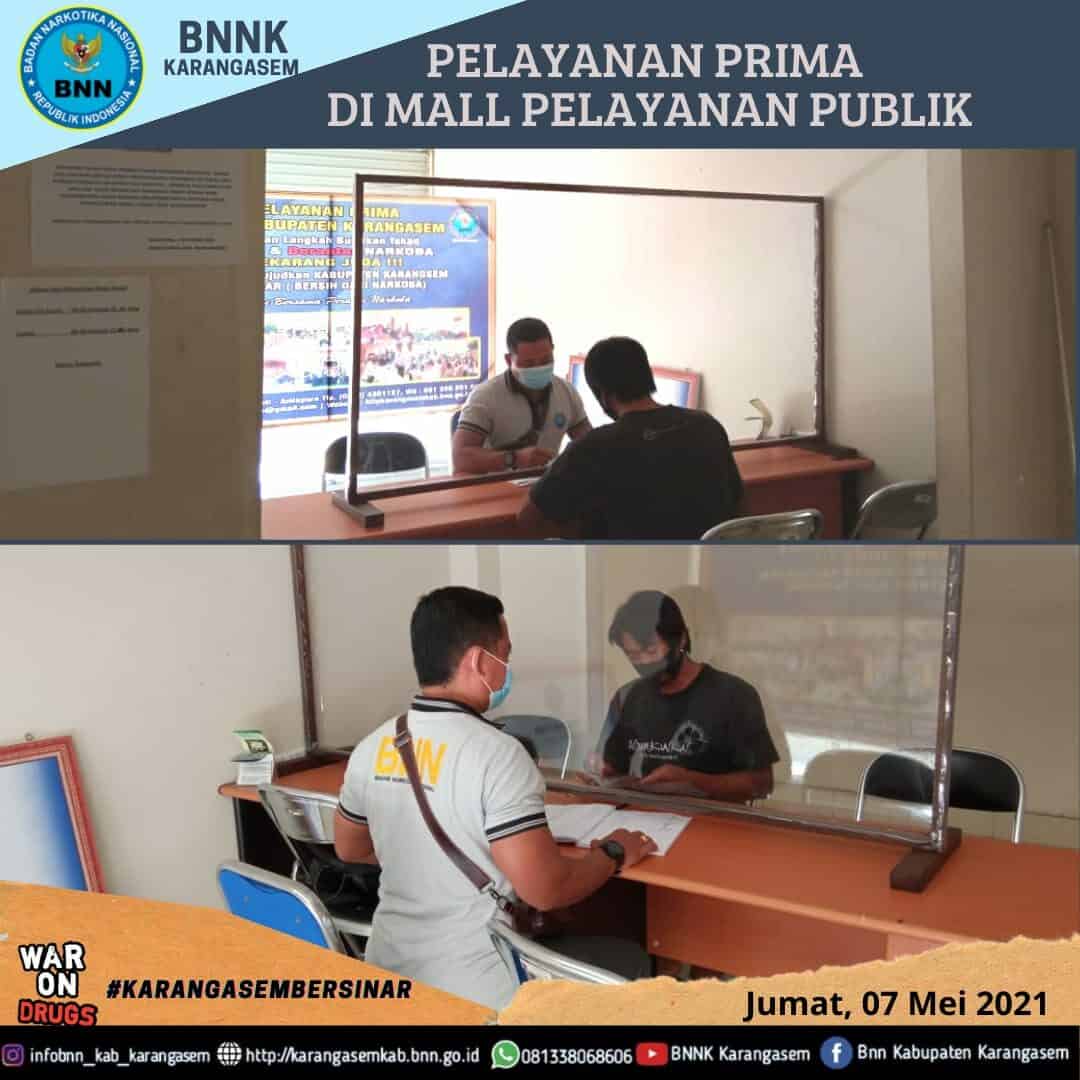 Pelayanan Prima BNN Kabupaten Karangasem di Mall Pelayanan Publik Pemerintah Kabupaten Karangasem
