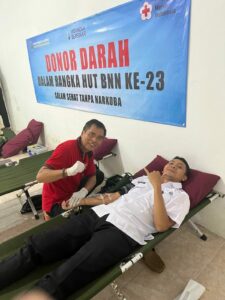 DONOR DARAH DALAM RANGKA MENYAMBUT HUT BNN RI KE-23 DONOR DARAH DALAM RANGKA MENYAMBUT HUT BNN RI KE-23